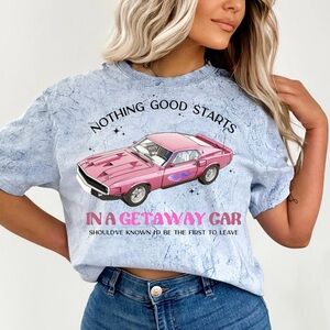 Taylor Swift Getaway Car Reputation T-shirt Comfort Colors Size Small